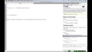 SuperCollider Tutorial 2 (IDE) - Basics