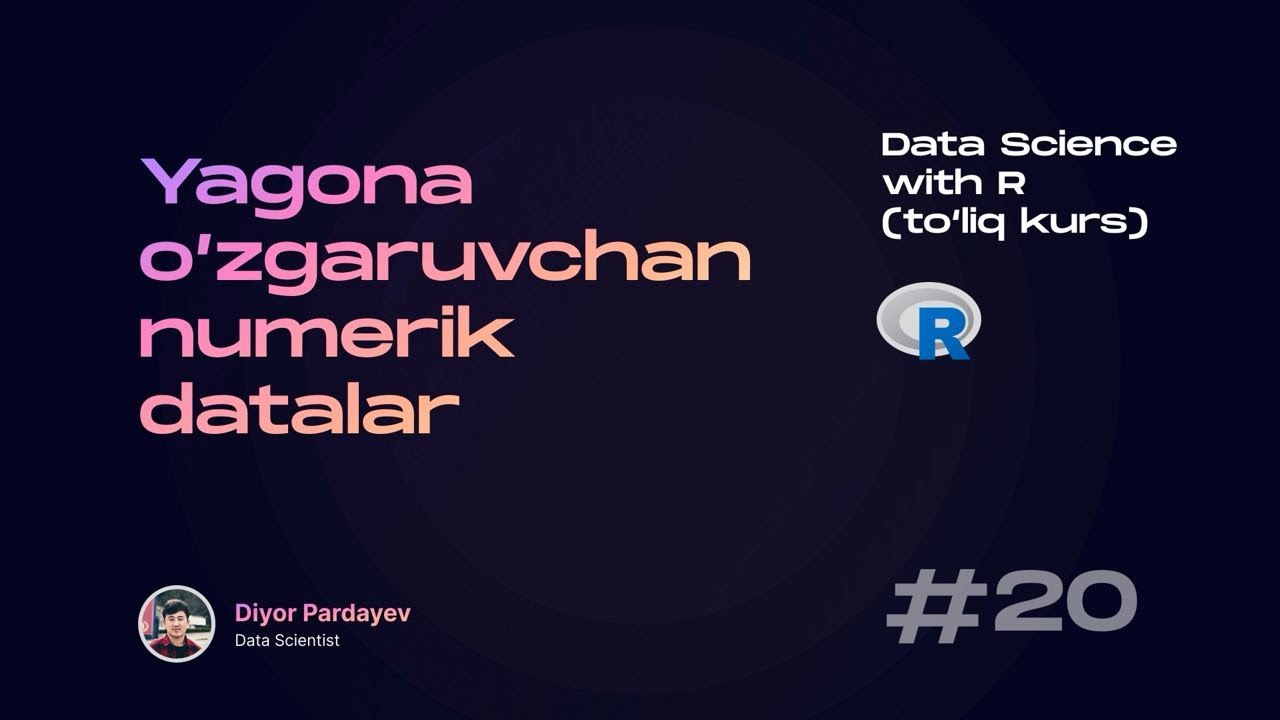 Yagona o'zgaruvchan raqamli(numeric) datalarni o'rganish
