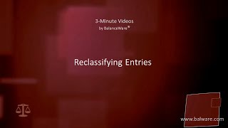 Reclassifying Entries