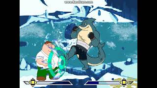 MUGEN: Sharpteeth (BROK: The Brawl Bar) VS Peter Griffin (Family Guy)