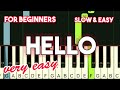 Lionel richie  hello  slow  easy piano tutorial