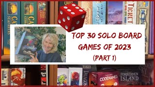 Top 30 Solo Board Games of 2023! (Part 1) #boardgames #sologameplay