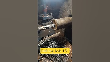 Drilling hole, lathe work #lathemachine #mechanicalengineering #workshop #shorta