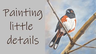 Painting a BIRD with Golden OPEN Acrylics/ Part 2