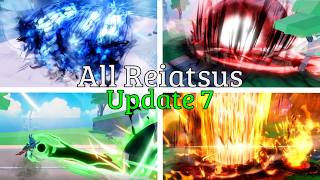 Every Reiatsu in Anime Fighting Simulator Update 7 | Full Showcase
