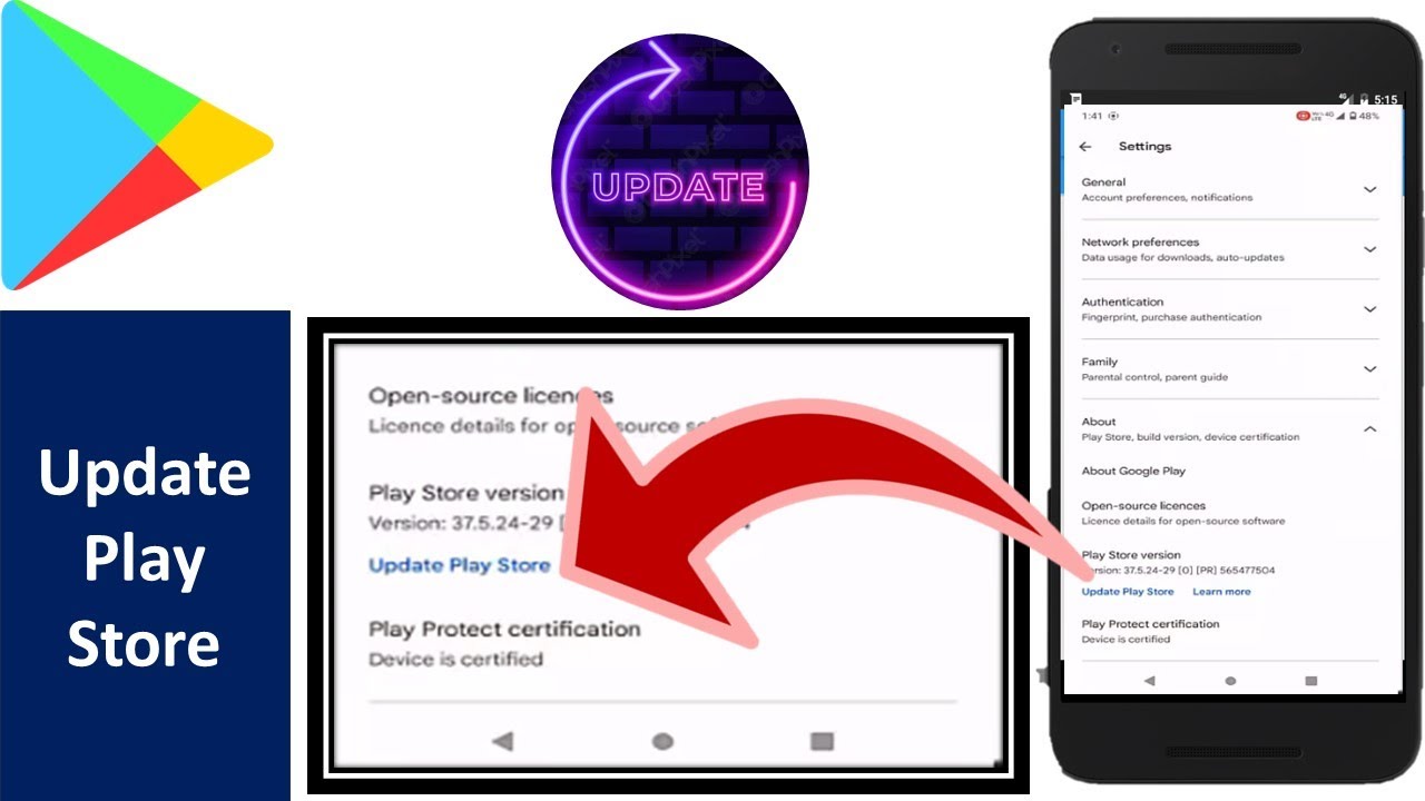How To Update Google Play Store App YouTube