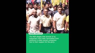 Hundreds Rally in Malé Over Alleged Dismissal of MDP Supporters