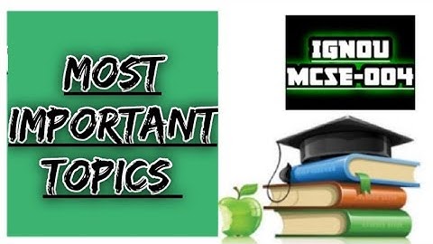 Important Topics of MCSE-004//Important Topics of Numerical and Statistical Computing