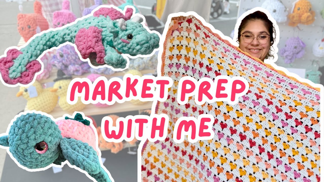 Market Prep with Me + Commission Blanket Reveal 🧶