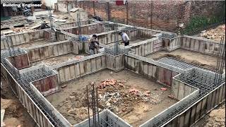 How to Build a Solid Foundation for a Two-Story House Measuring 9m x 13.5m