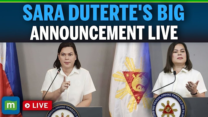 LIVE: Philippines VP Sara Duterte's Urgent Address To The Nation| Rodrigo Duterte Arrest Update