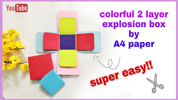 colorful 2 layer explosion box base making tutorial | how to make explosion box | #explosionbox