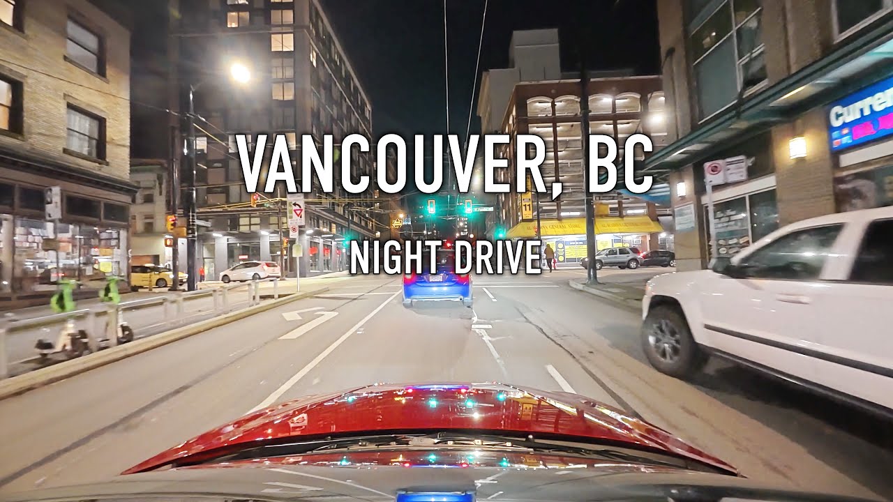 Vancouver Night Drive in 4K