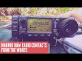 Woodland camp with ham radio | 10m band | Icom 703 | Pyramid tarp