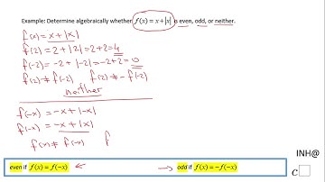 INH: Functions: Even, Odd, or Neither Functions #4