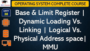 L38: Base & Limit Register | Dynamic Loading Vs. Linking | Logical Vs. Physical Address space| MMU