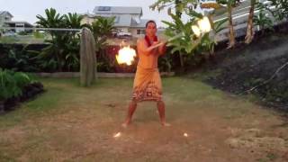 Fire knife dancing basic routine