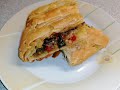 Греческая кухня - Манитаропита (грибной пирог из слоёного тесто)