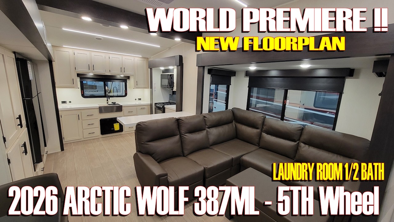 2026 Arctic Wolf 387ML Rear Kitchen Fifth Wheel with laundry room