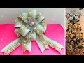 COMO HACER MOÑO NAVIDEÑO para el árbol / How to make a Christmas bow