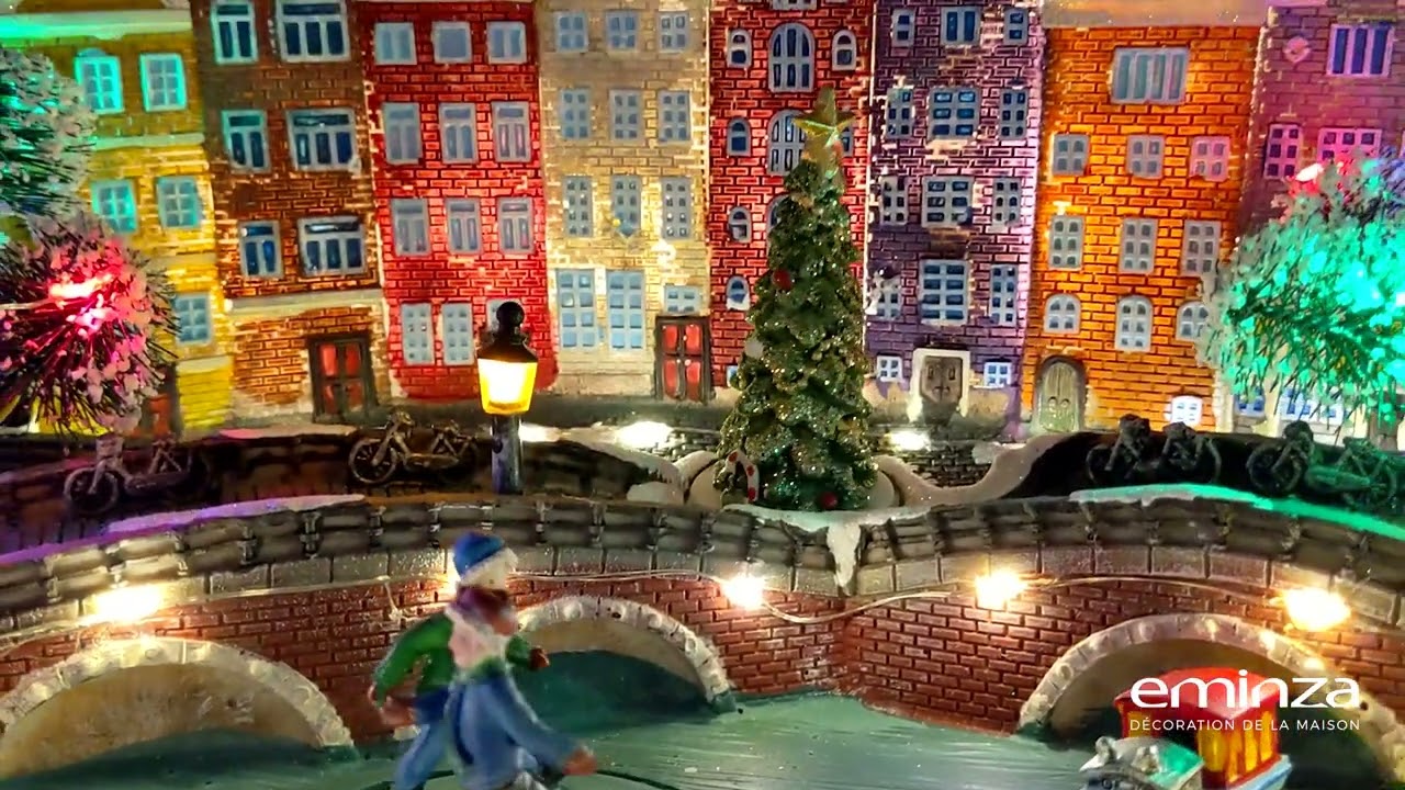 Village de Noël lumineux et musical Amsterdam - Village de Noel - Eminza