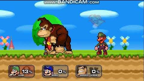 SSF2 Mods luigi over (donkey kong) SMG4 over (fox) Y donkey kong over (captain falcon)