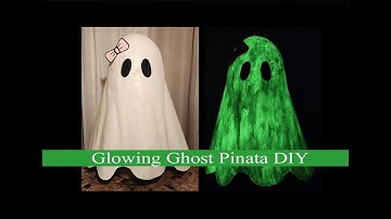 Ghost - Piñatas - Glow in the dark - Halloween ghost pinata - How to make a pinata