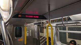 F IS FOR FAST!! R160 (F) Train Full Ride from Jamaica - 179 St to Coney Island via 53 St! 