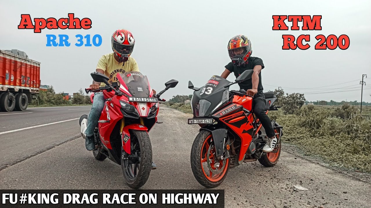 2022 New Ktm Rc 200 Vs Apache Rr 310 Drag Race 😡|| New Ktm Rc 200Moto gp Edition 