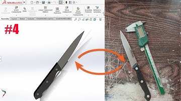 solidworks Tutorial: How to design a real knife with a digital caliper