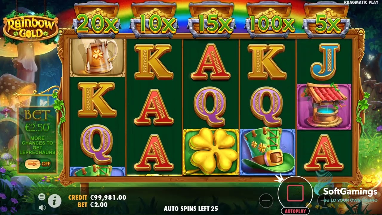 Pragmatic Play - Rainbow Gold - Gameplay Demo