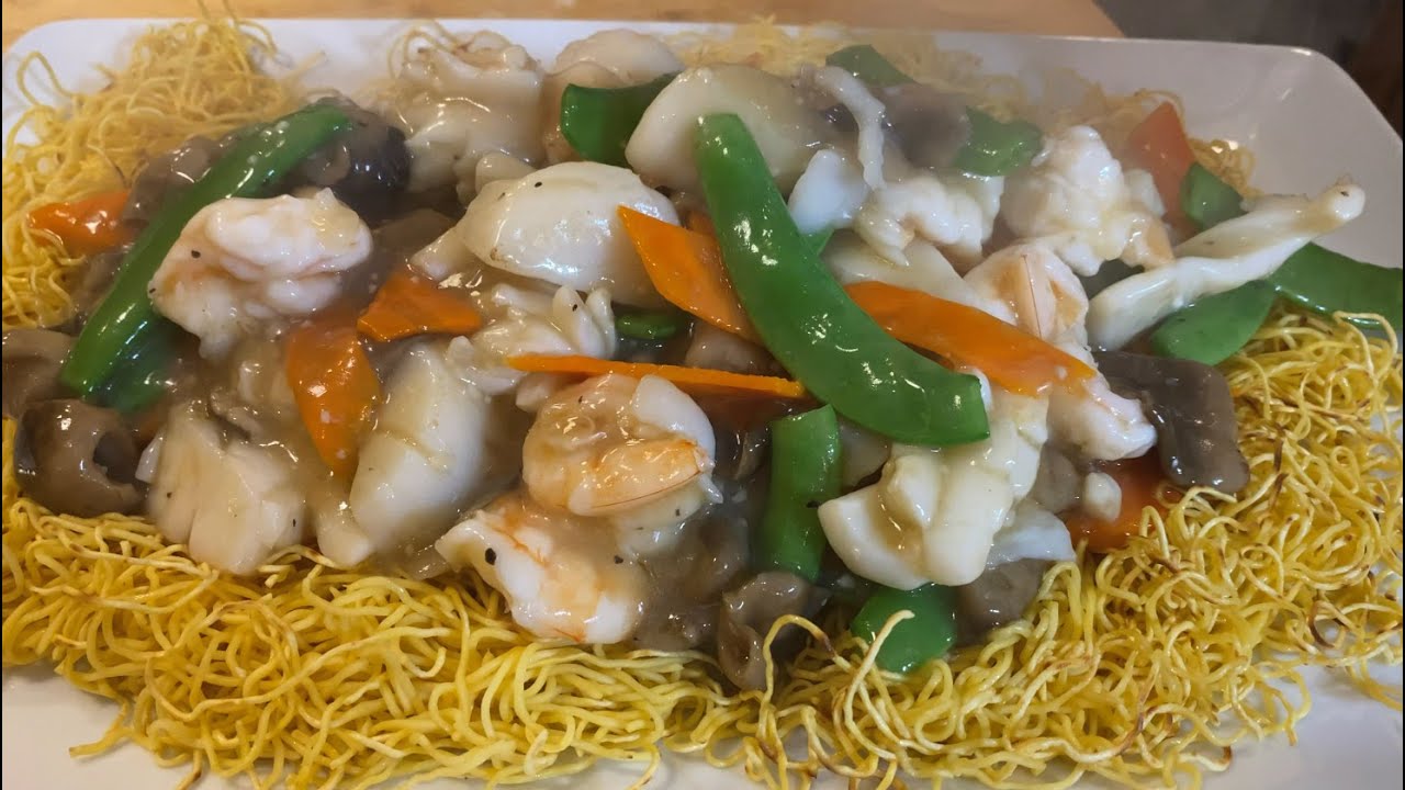 Mì xào gion hải sản - Seafood Crispy Noodle