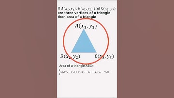 Area of a triangle/#shorts/#Youtube shorts/#Shortvideo/Coordinate Geometry/Maths Educational Shorts