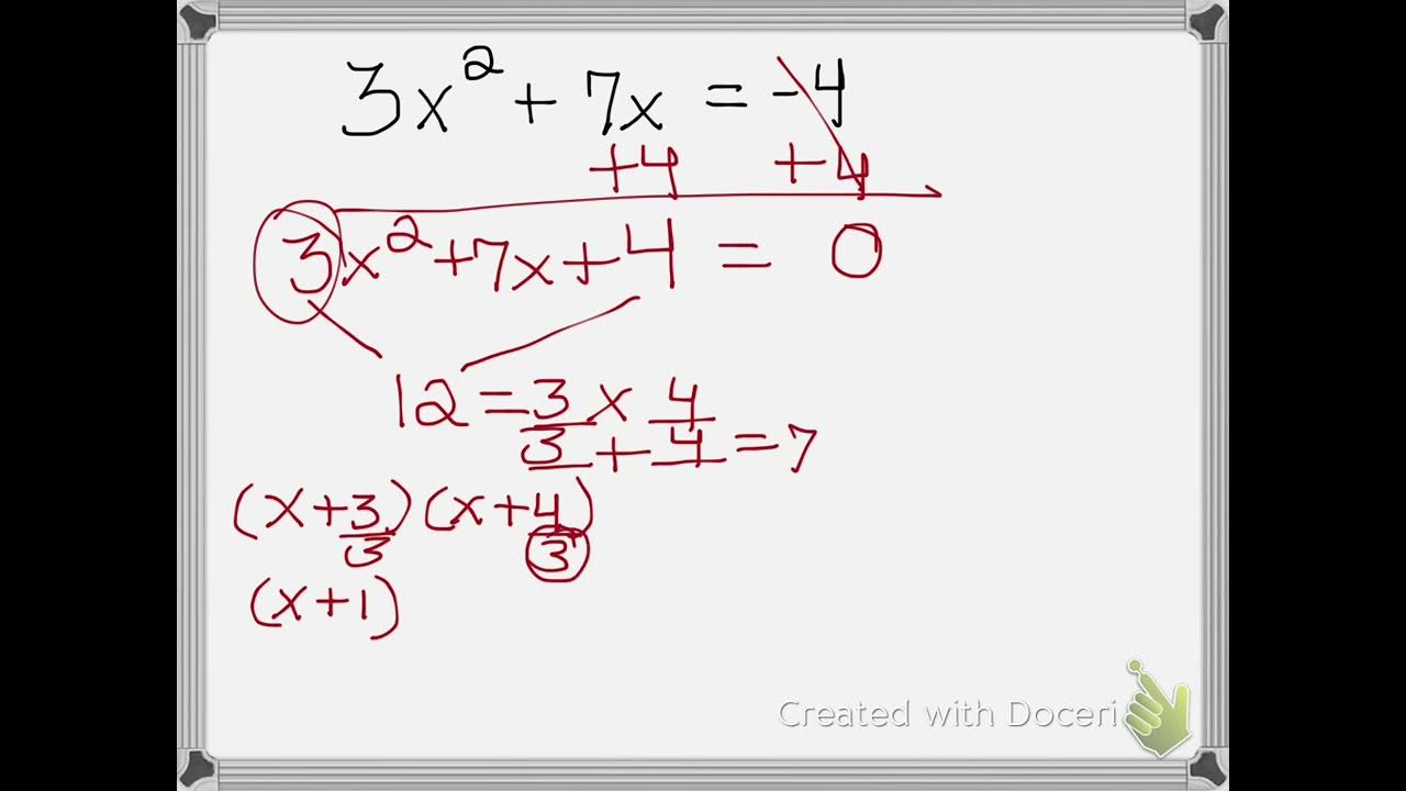 Solving Quadratic Equations (not in standard form) part 3 YouTube