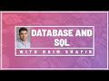 Database and SQL with Haim Shafir חיים שפיר - part 18