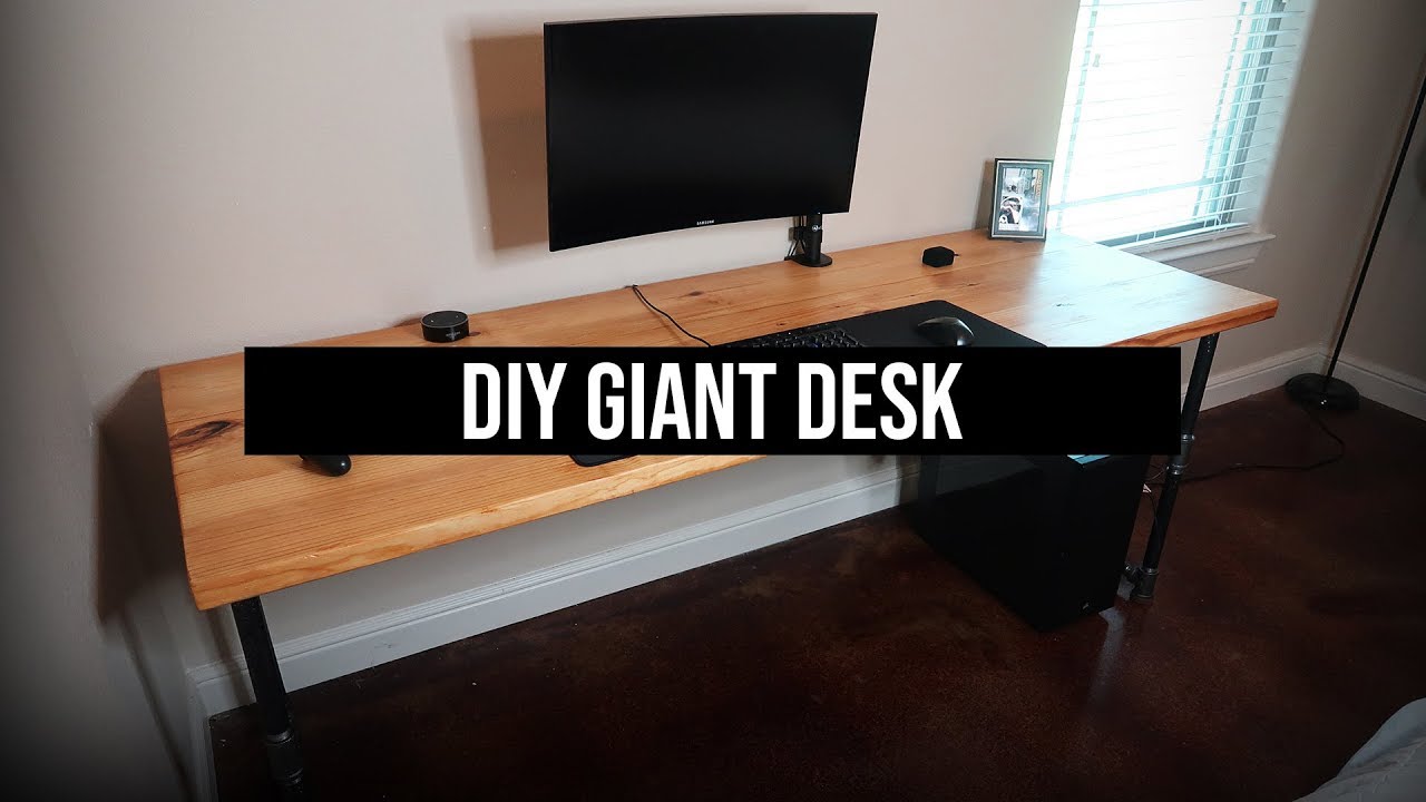 Diy Rustic Wood Desk Youtube