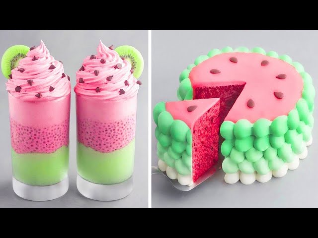 Oddly Satisfying Rainbow Cake Decorating Compilation | So Yummy Colorful Cake Tutorials class=