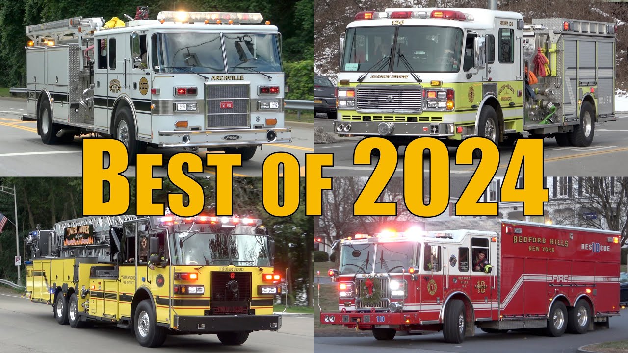 Fire Trucks Responding Compilation: Best of 2024
