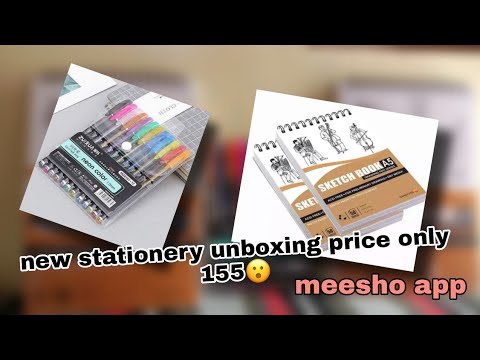 NEW Stationery Unboxing Price is only 155😮/MEESHO APP /DOLL WORLD❤️