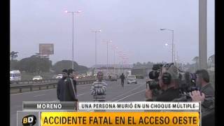 Choque múltiple y un muerto en el Acceso Oeste - Telefe Noticias