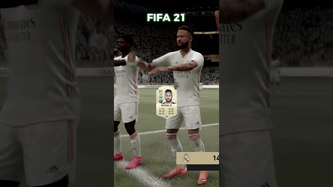 Neymar FIFA ratings. 