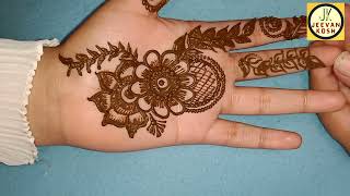 Easy Mehendi Design Latest Front Hand Mehndi Design महद डजइन Jeevan Kosh