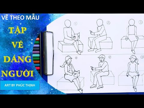 Học thêm Cách vẽ người đang ngồi đọc sách đơn giản với phong cách độc đáo