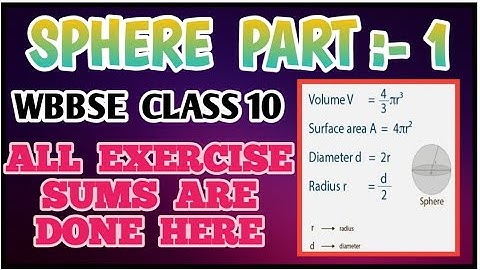 SPHERE || WBBSE || CLASS 10 || PART :- 1 ||