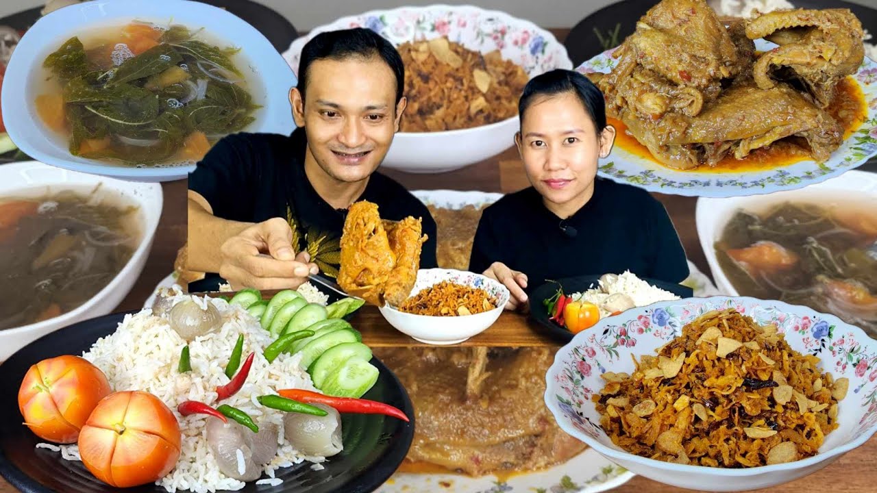 မိုးရာသီလေးနဲ့လိုက်ဖက်တဲ့ အုန်းထမင်းနဲ့ကြက်သားဟင်းကို ပုစွန်ခြောက်ဘာလချောင်လေးကြော်ပြီး လွေးမယ်