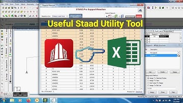 STAAD Pro Support Reaction Extraction Tool | Engineering Automation | StruTools
