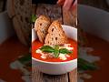 tomato soup and toast #tomatoes #tomatosoup #tomatosauce #toast #cooking #ytshorts #aicooking
