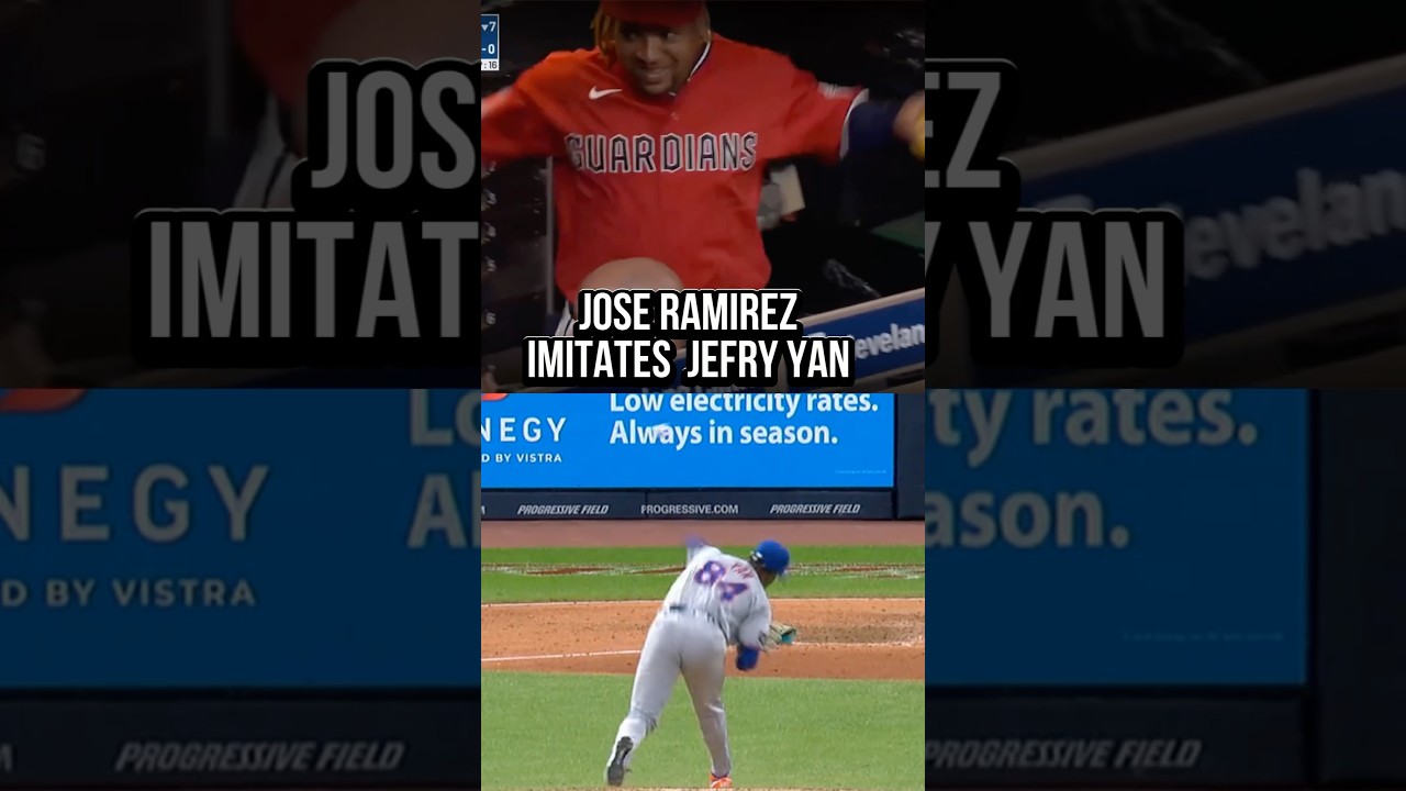 Jose Ramirez makes fun of Jefry Yan’s celebration 🤣