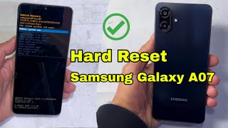 Hard Reset Samsung Galaxy A07 