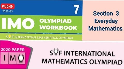 SOF International Mathematics Olympiad Paper 2020  Section 3 Everyday  Mathematics For Class 7